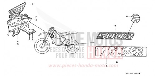 MARQUE (CR500RL/RM) CR500RL de 1990